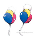 fine quality colorful balloon mode embossing 3D soft pvc earphone charms
